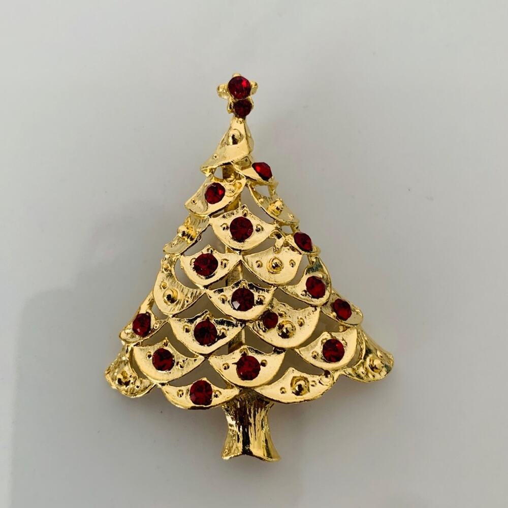 Vintage Christmas Tree Brooch